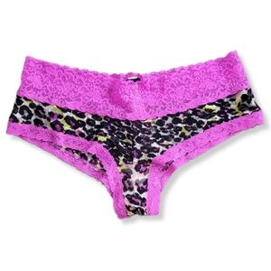 Victoria's Secret Panty The Lacie Hot Pink Multicolor Animal Print Nyon …